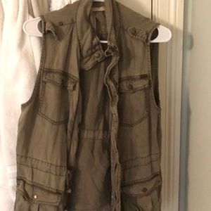 Green vest great for layering